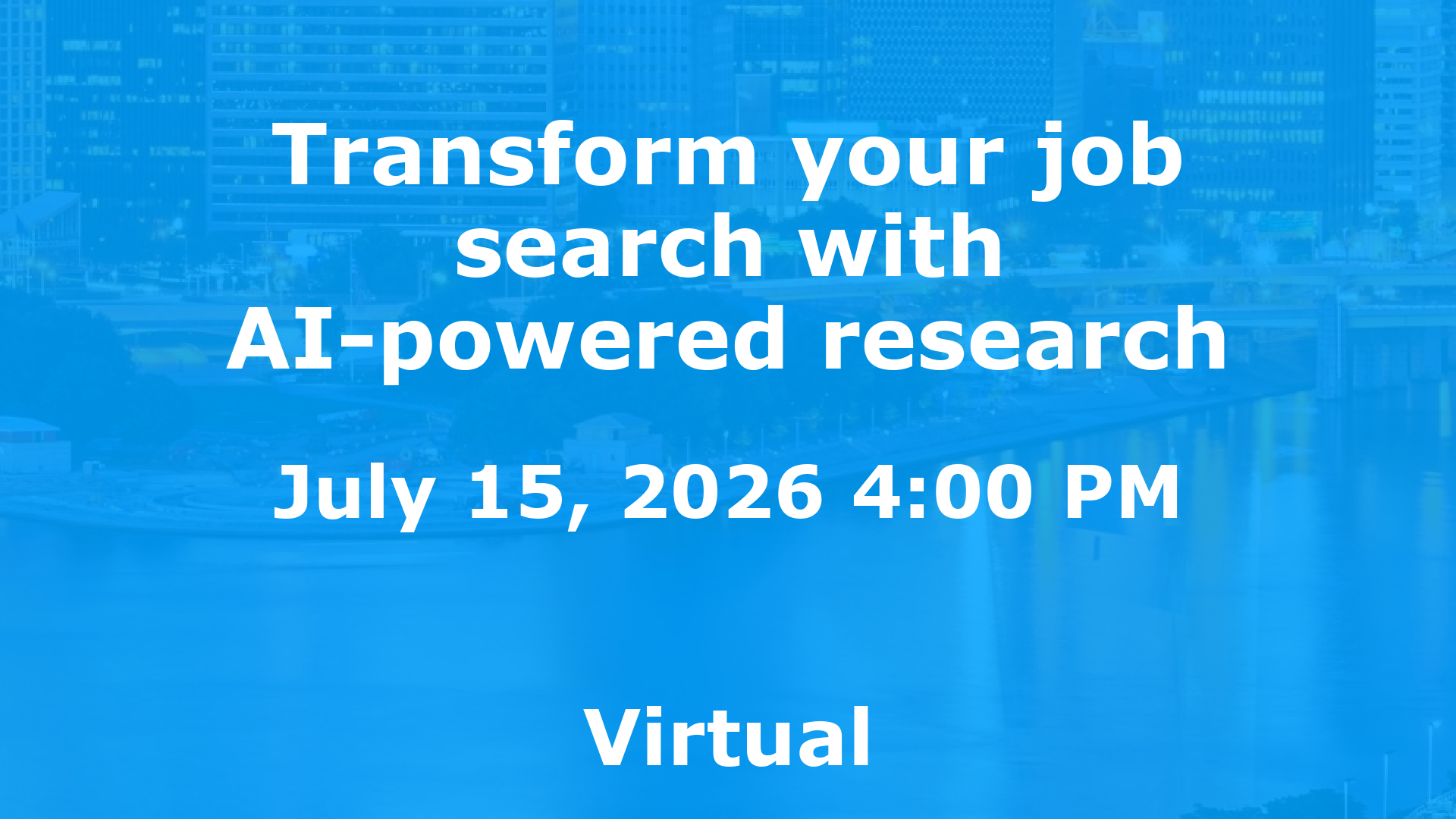 Transform your job search with AI-powered research event image